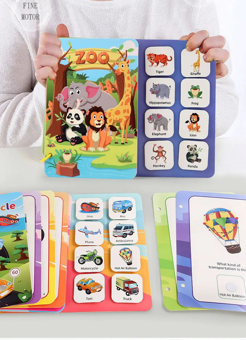 Montessori Busy Book with Stickers – My First Learning Activity Book
