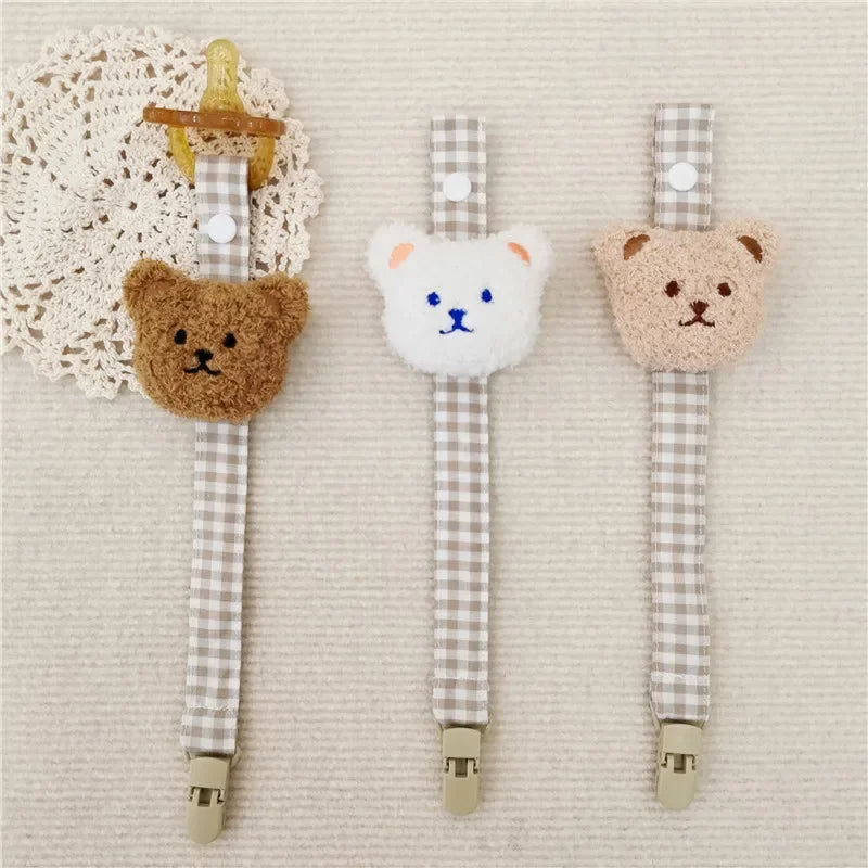 Baby Pacifier Clip Chain Cute Cartoon Bear Soother Pacifier Rope Clips Infant Feeding Strap Nipple Holder Babies Accessories