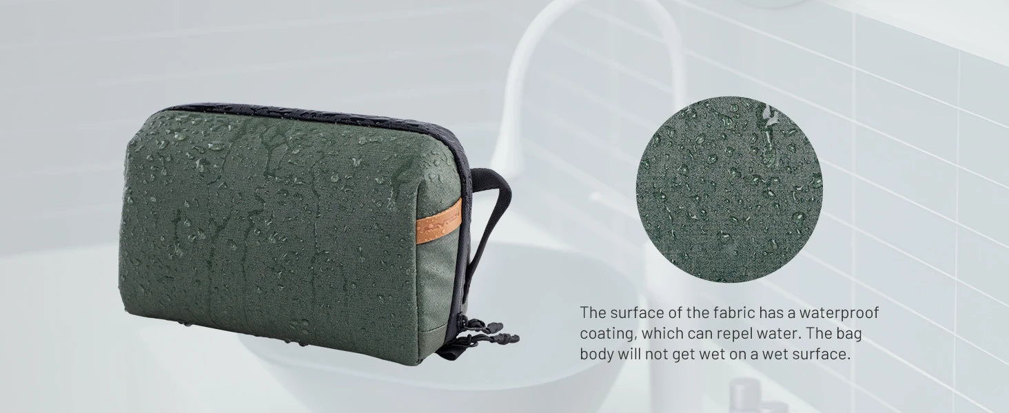 PGYTECH Wash Pouch Hanging Toiletry Bag for Men, Waterproof Dopp Kit Travel Makeup Bag Organizer for Toiletries & Cosmetics