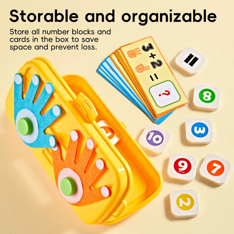 Montessori Math Learning Toy – Finger Counting & Number Recognition Game for Preschool & Early Learning