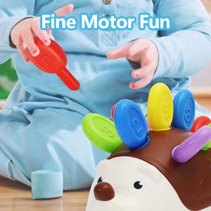 Sensory Hedgehog Toys Toddler Montessori Fine Motor Toys Baby Preschooler Educational Sensory Travel Toys for Age 1 2 3 4 Year