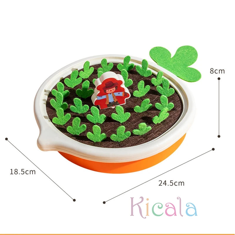 Montessori Carrot Harvest Toy for Toddlers | Wooden Sorting & Matching Game