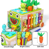 Montessori Carrot Harvest Toy – Wooden Shape Sorting Puzzle for Toddlers