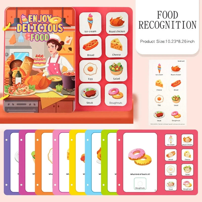 Montessori Busy Book with Stickers – My First Learning Activity Book