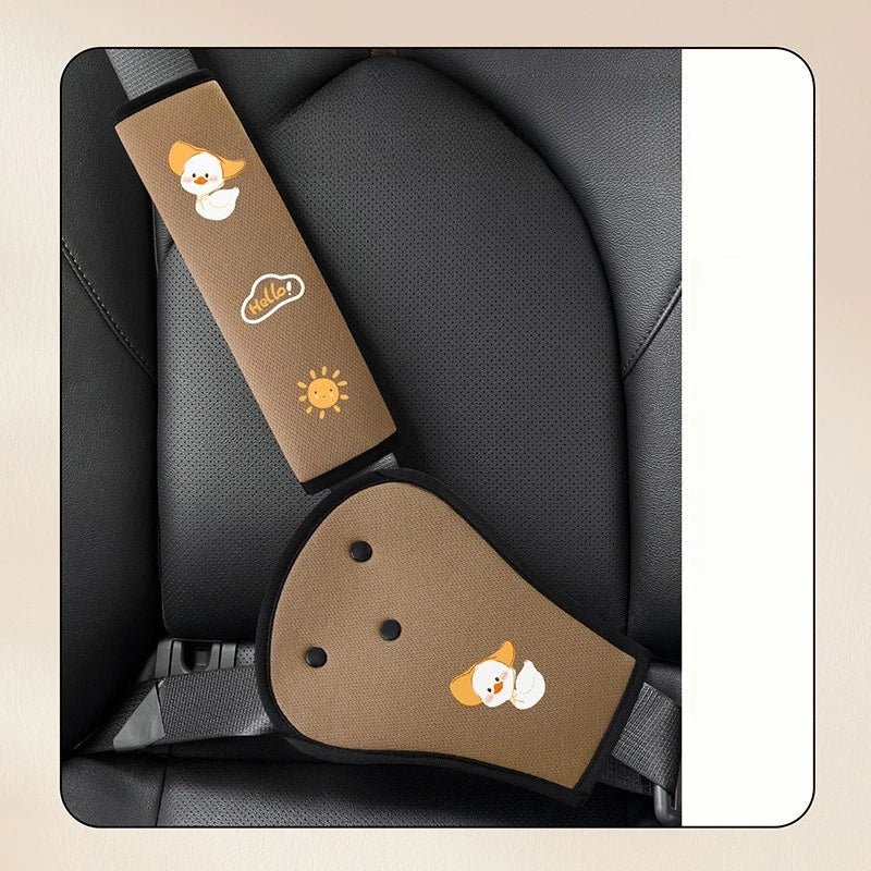 Kids Car Safety Belt Adjuster Anti-Pinch Neck Great Belly Protector Car Seat Accessories Cartoon Car Seat Belt Protectors