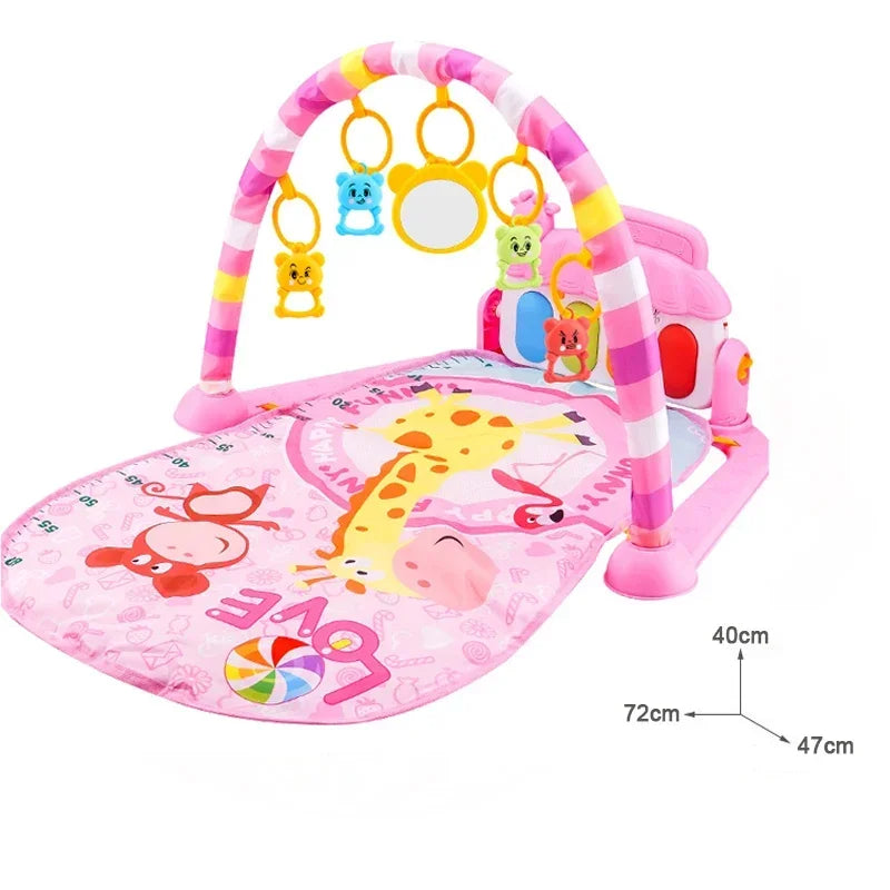 Baby Activity Gym Play Mat with Piano | Musical Tummy Time Toy