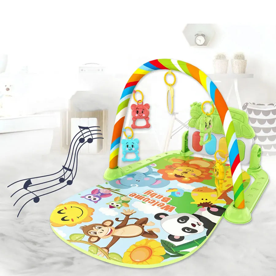 Baby Activity Gym Play Mat with Piano | Musical Tummy Time Toy