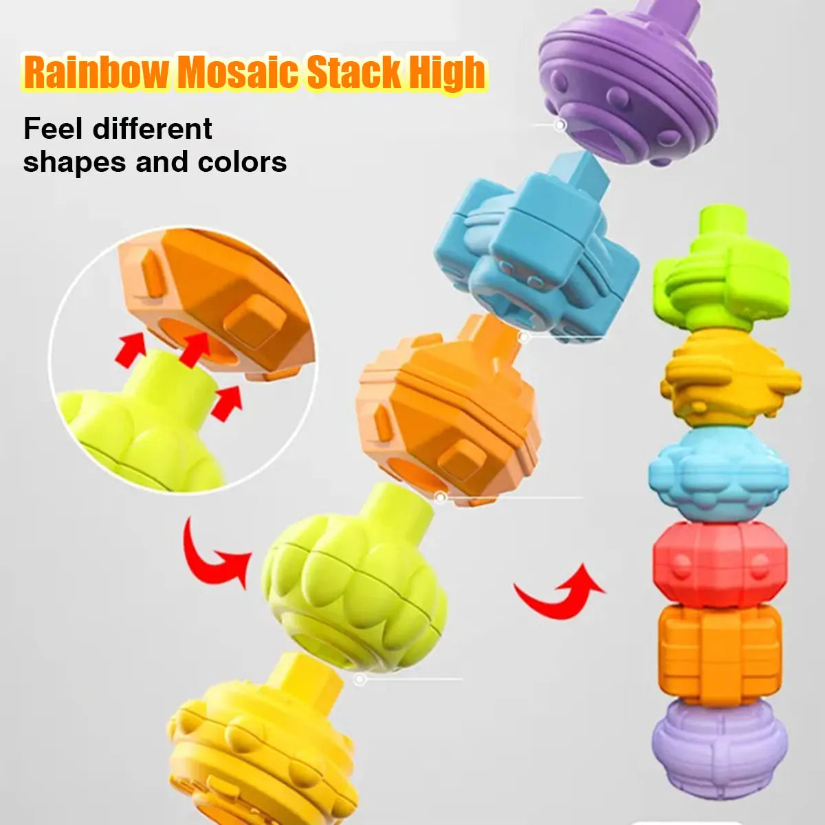 Montessori Shape Sorting Blocks – Sensory Learning Toy for Babies
