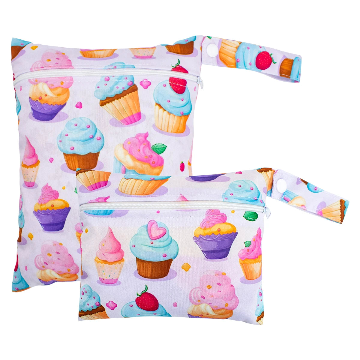 2pcs Set Smooth Zipper Pocket Multi-Scenario Use Can Be Hung Waterproof Reusable Diaper Cover WetBag Washable Yoga Bag