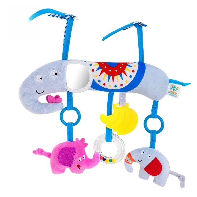 Baby Baby Stroller Arch Toys Car Seat Activity Hanging Toy Infant Soft Plush with Sound Wind Chimes Dolls for Babie Newborn Gift