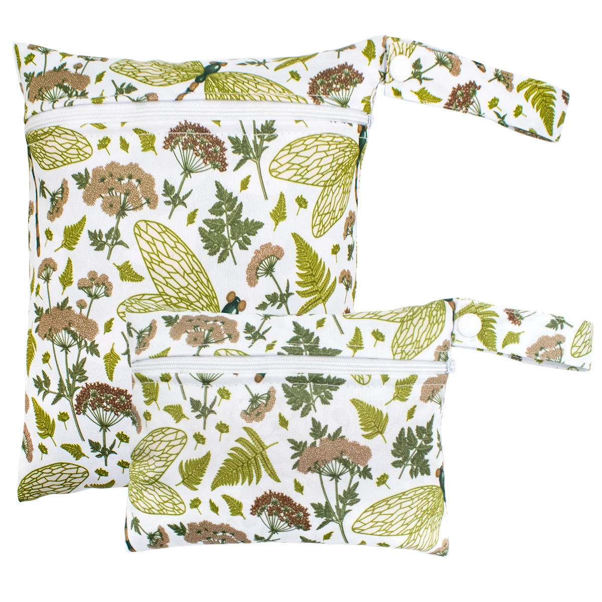 2pcs Set Smooth Zipper Pocket Multi-Scenario Use Can Be Hung Waterproof Reusable Diaper Cover WetBag Washable Yoga Bag