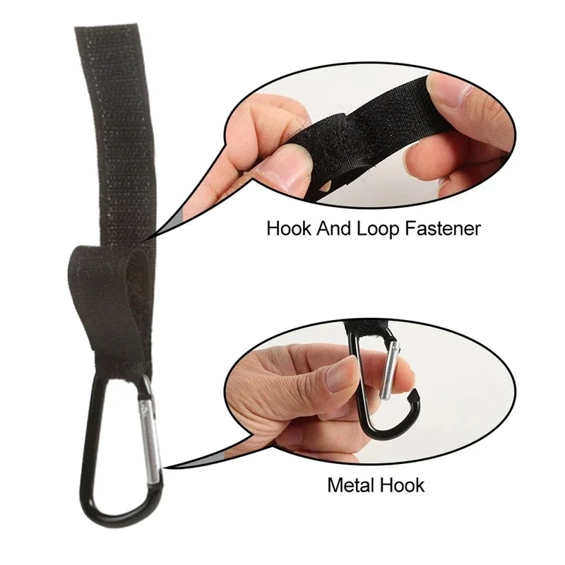2/3/5pcs Baby Stroller Hook Clip Aluminum Alloy Carabiner Cart Organizer Diaper Bag Pram Hook Hanger Stroller Accessories