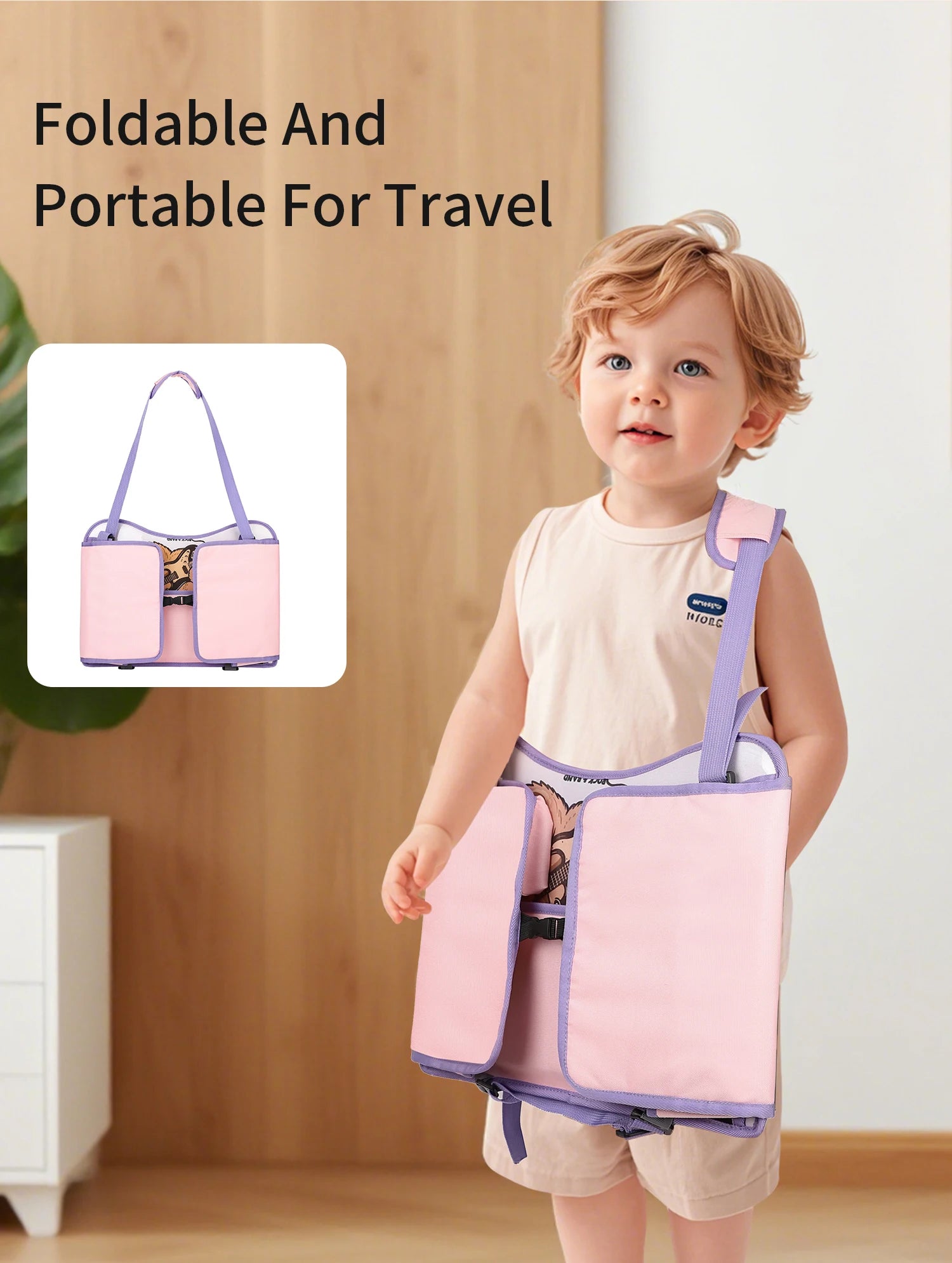 Vehicle-mounted Painting Board Waterproof Child Travel Tray for Car Seat Portable Safety Seat Storage Mesh Pocket Large Capacity