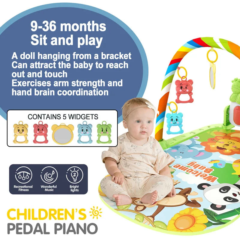 Baby Piano Play Mat & Activity Gym – Kick & Play Tummy Time Toy