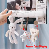 Soft Animal Rabbit Plush Toy Hanging Rattles for Baby Crib Car Safety Seat Travel Stroller Hanging Bell Plush Doll For Newborn