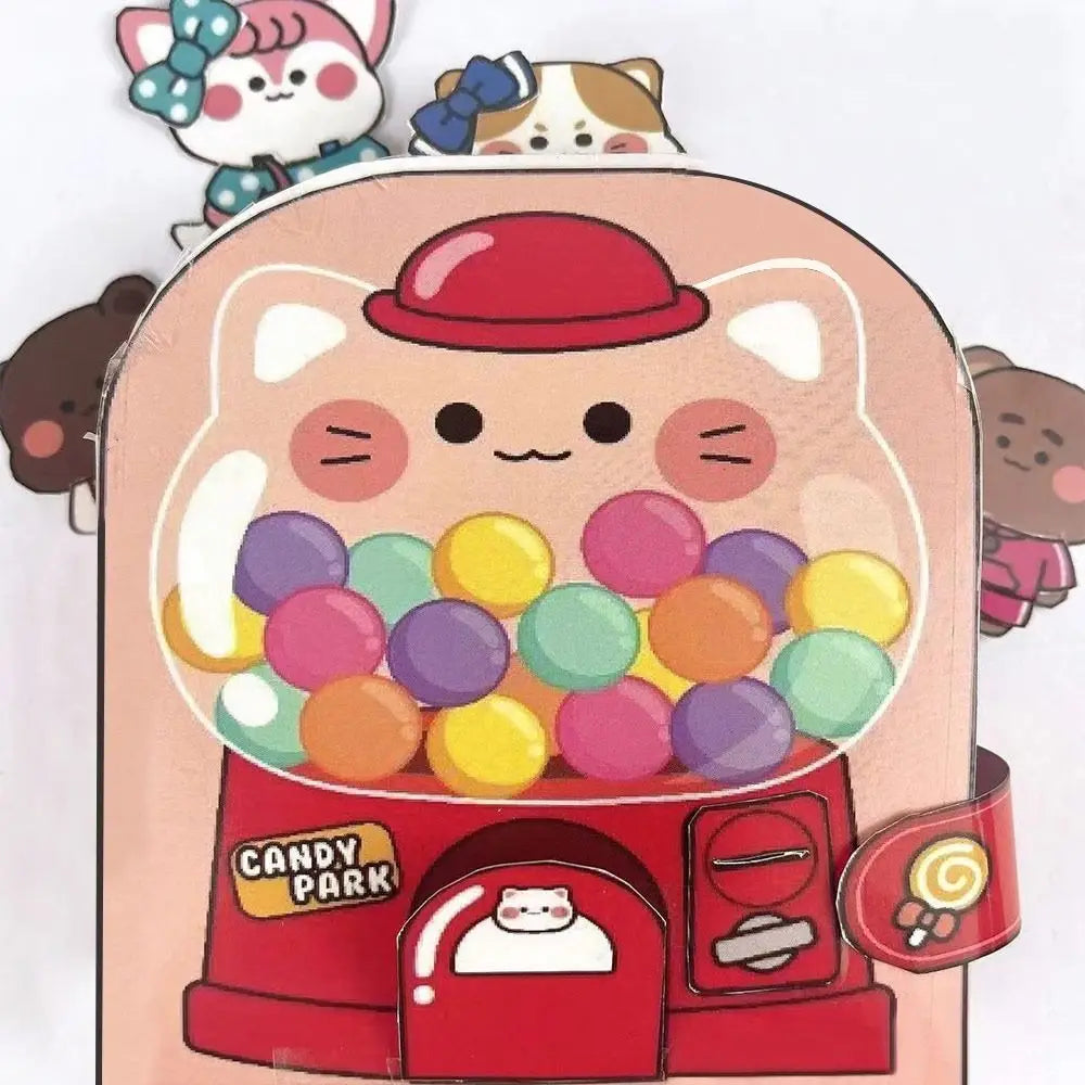 Paper Waffle Quiet Book Colorful Fried Chicken Cartoon Busy Book Convenience Store Handmade Toy Snack Bar Sticker Game