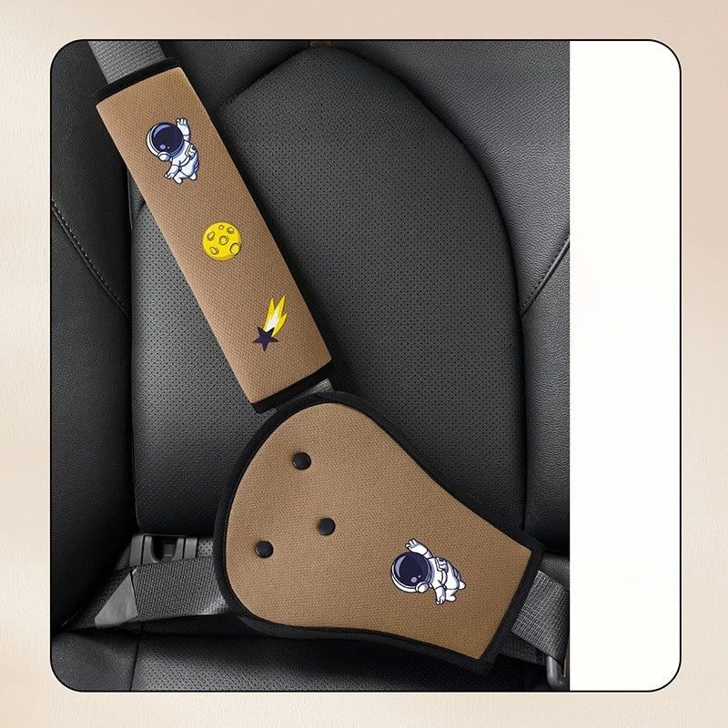 Kids Car Safety Belt Adjuster Anti-Pinch Neck Great Belly Protector Car Seat Accessories Cartoon Car Seat Belt Protectors