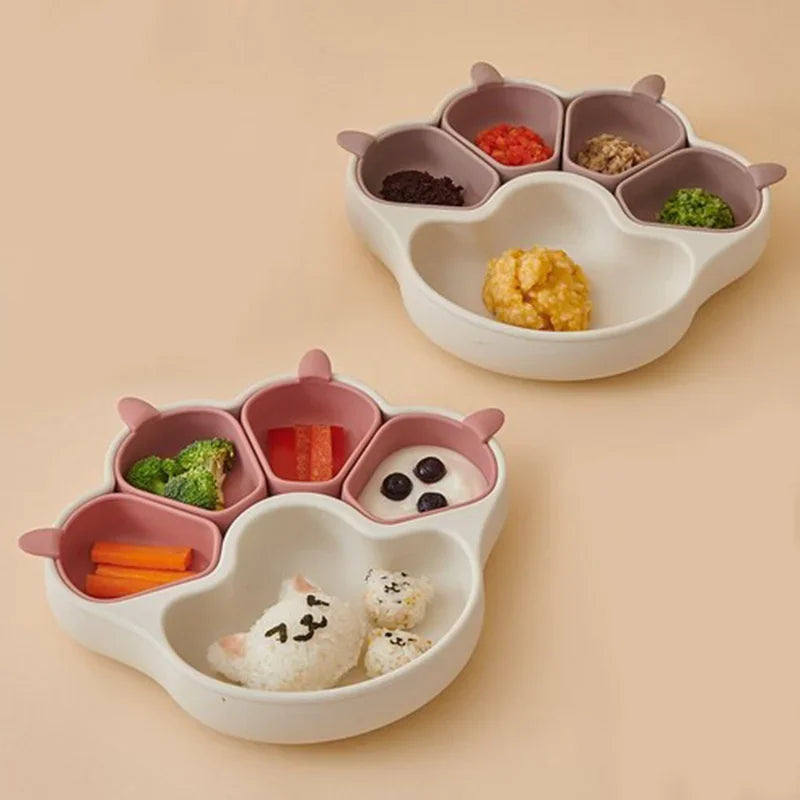 Silicone Baby Feeding Set with Suction Bowl & Plate | BPA-Free Toddler Tableware