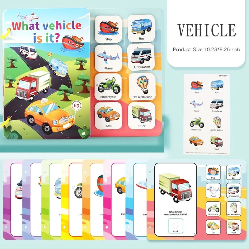 Montessori Busy Book with Stickers – My First Learning Activity Book