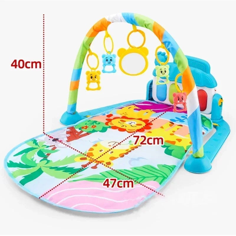 Baby Activity Gym Play Mat with Piano | Musical Tummy Time Toy