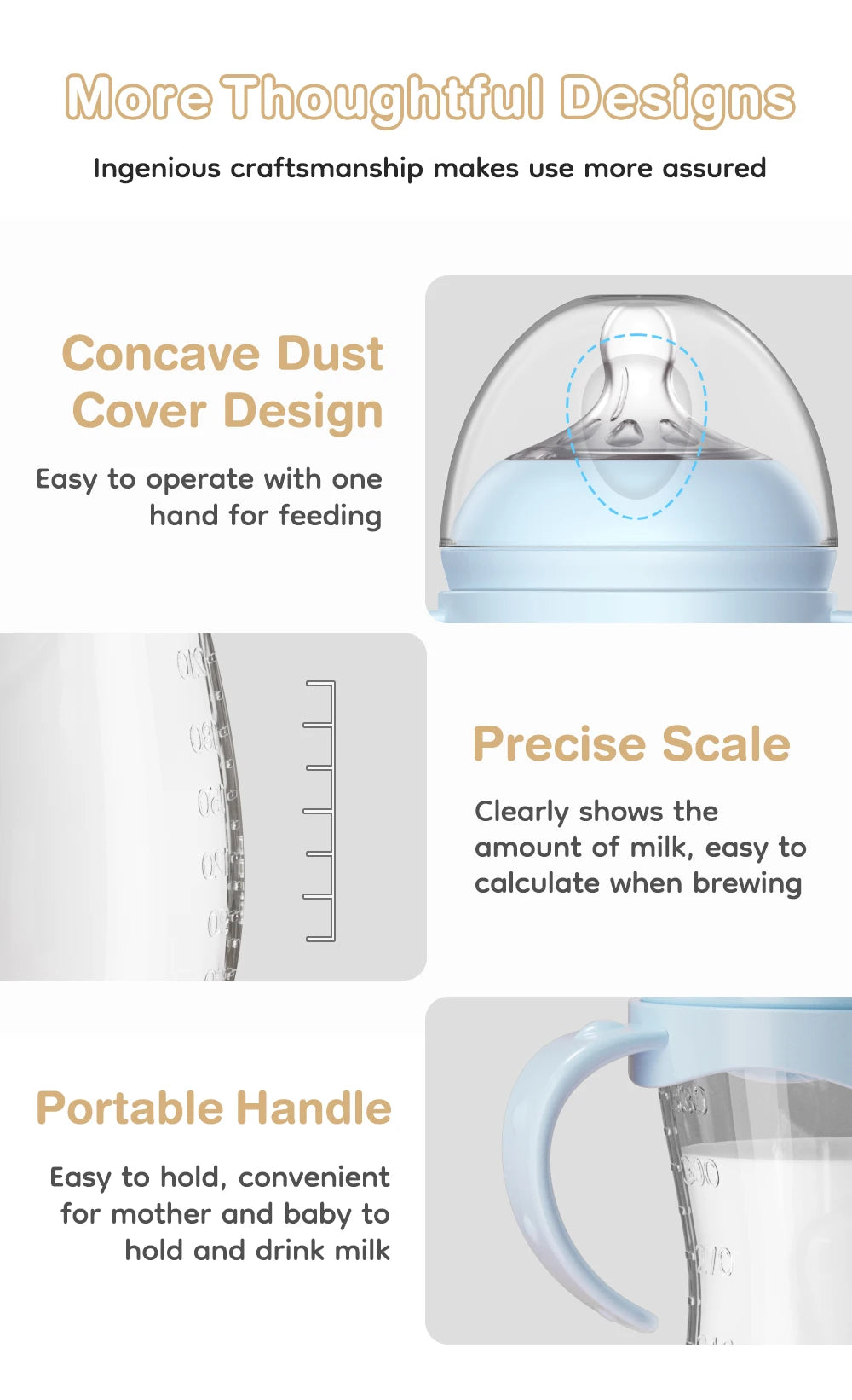 150/240/330ML Baby PP Bottle Newborn Baby Bottle with Handle Milk BottleFeeding  Baby Bottles Newborn Feeding Supplies