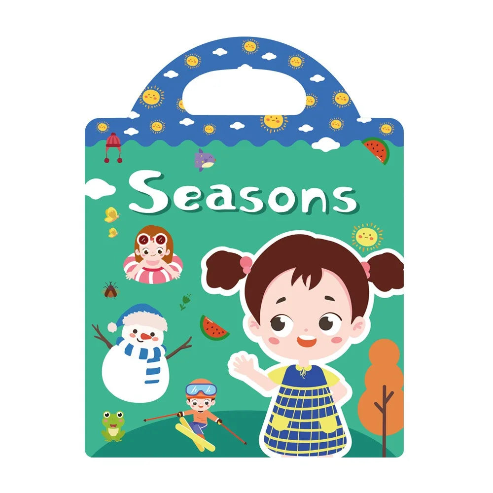 Reusable Jelly Sticker Book for Toddlers | Waterproof Travel Activity Toy