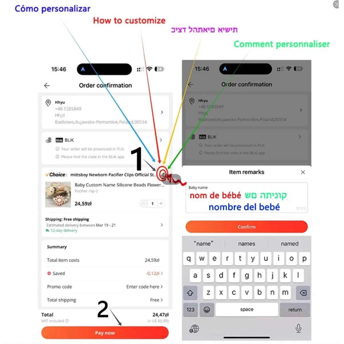 New Custom Pacifier Clips Nipple Dummy Holder Chain Holder Newborn Soother Chains Infant Feeding Soother Teething Toy Chew Gifts