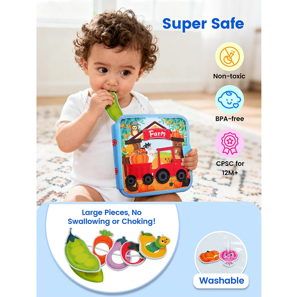 Montessori Toy Busy Board Giraffe Busy Book Preschool Learning Educational Quiet Book Sensory Travel Toy for Baby 3 4 5 6 Ages