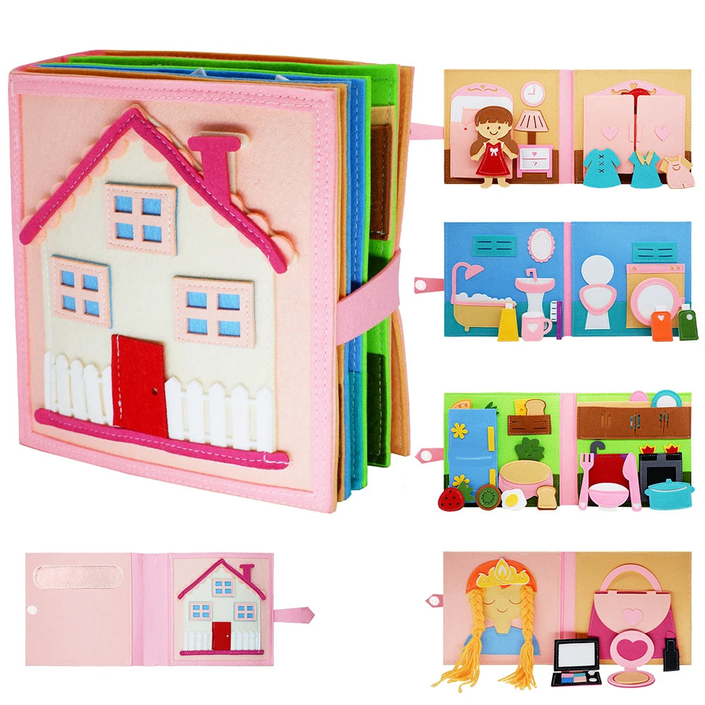 Montessori Busy Book for Toddlers – Preschool Learning Activity Toy