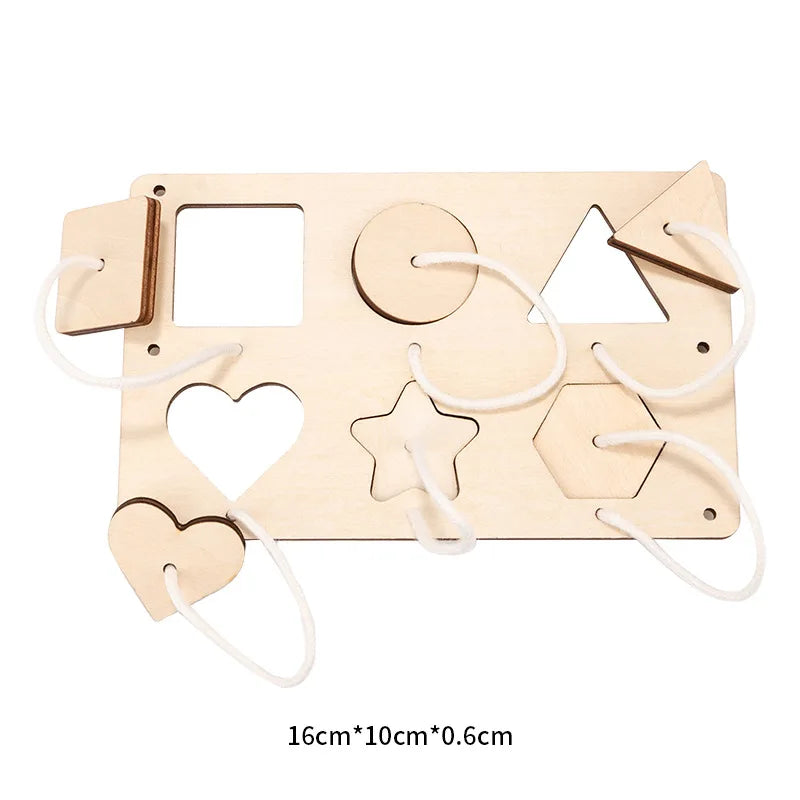 Montessori Wooden Busy Board Toy with Gears & Switches