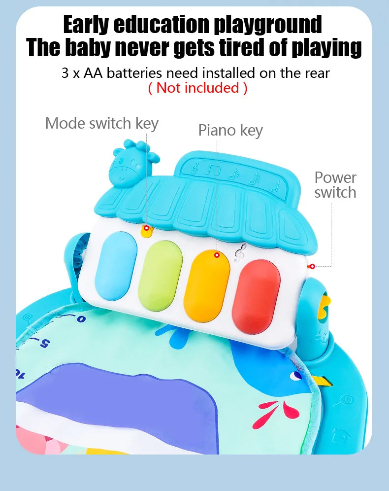 Baby Piano Play Mat & Activity Gym – Kick & Play Tummy Time Toy