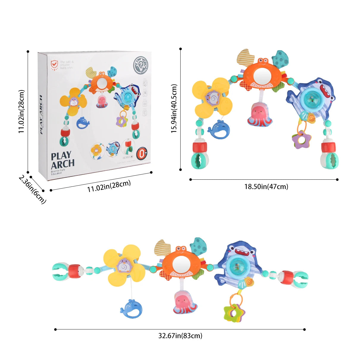 Baby Stroller Arch Toys Bouncer Toy Pram Activity Arch Toys Fine Motor Skills Toys Sensory Development Baby Car S