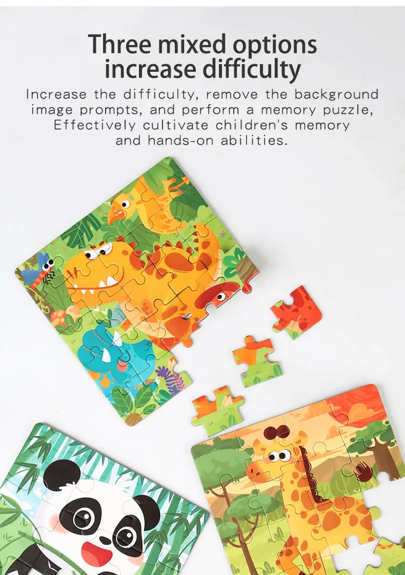 Magnetic Puzzles Games for Kids Busy Quiet Cartoon Animals Jigsaw Book Montessori Baby Educational Toys Children's Early Gifts
