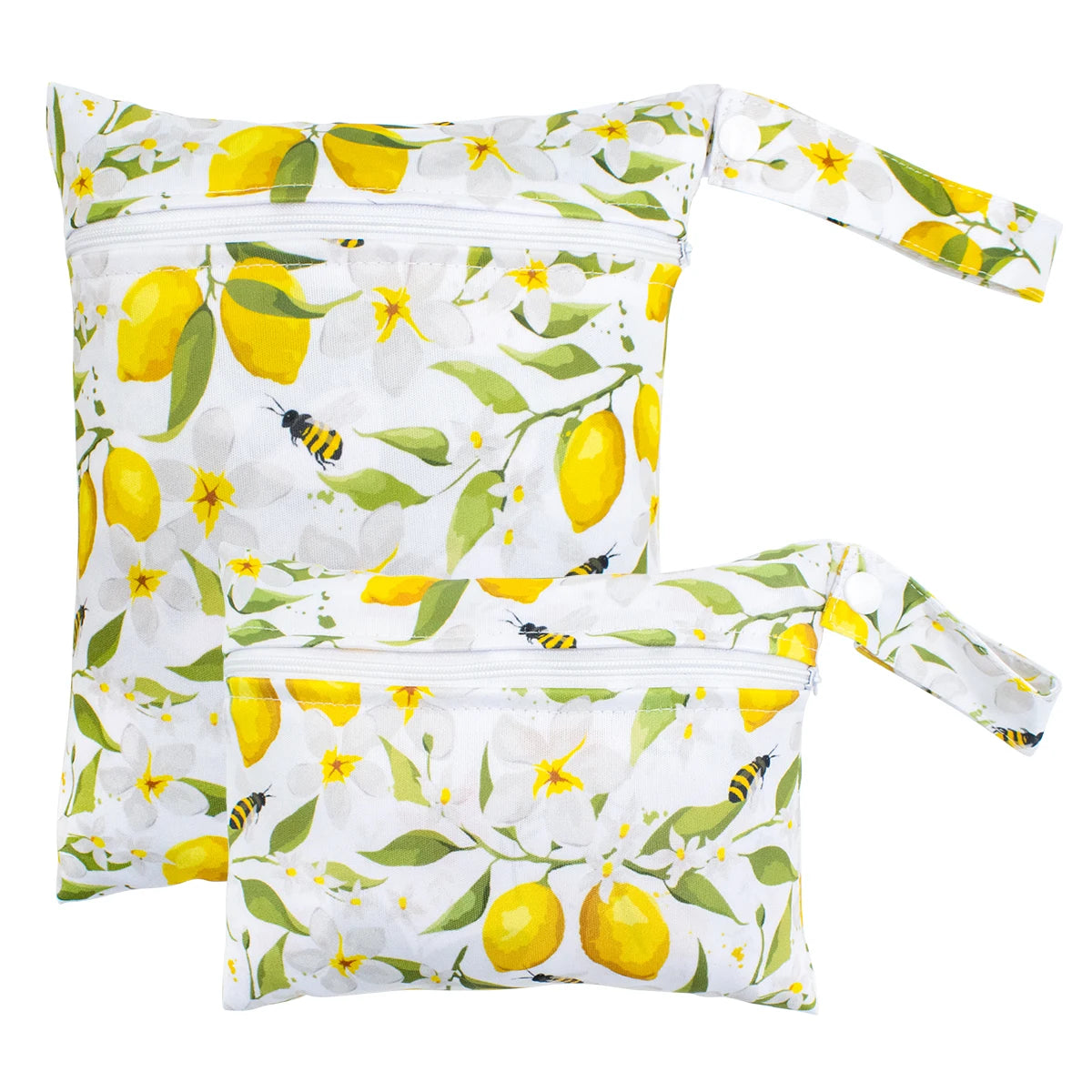 2pcs Set Smooth Zipper Pocket Multi-Scenario Use Can Be Hung Waterproof Reusable Diaper Cover WetBag Washable Yoga Bag