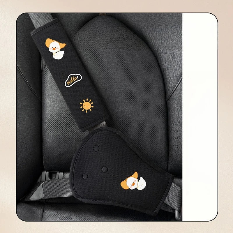 Kids Car Safety Belt Adjuster Anti-Pinch Neck Great Belly Protector Car Seat Accessories Cartoon Car Seat Belt Protectors