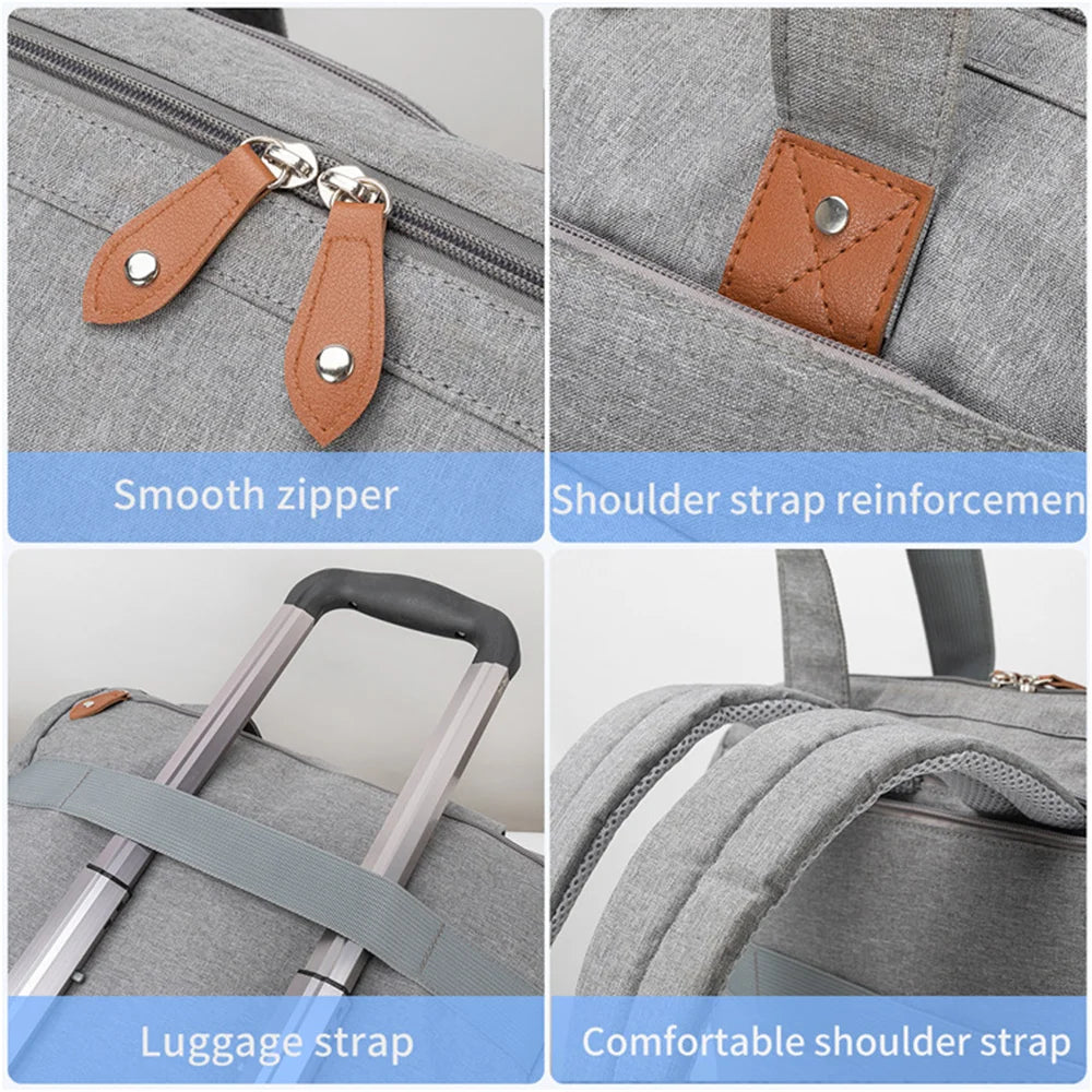 Diaper Bag Backpack with Pacifier Case – Large Capacity Baby Travel Organizer