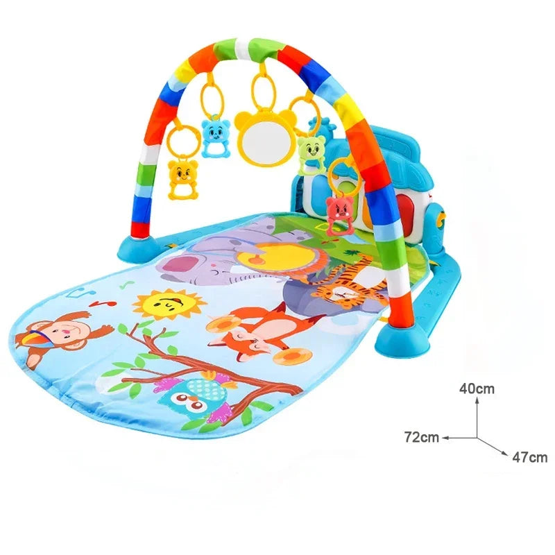 Baby Activity Gym Play Mat with Piano | Musical Tummy Time Toy