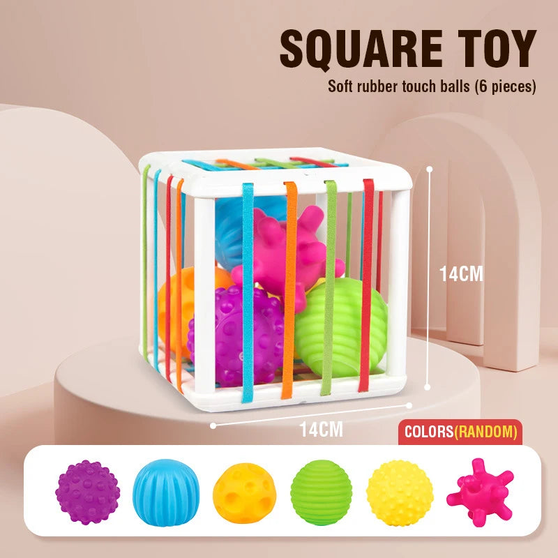 Montessori Shape Sorting Blocks – Sensory Learning Toy for Babies