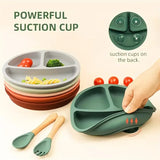 1PCS Baby Sucker Silicone Dining Plate BPA Free Children Dishes Suction Toddle Training Tableware Kids Feeding Bowls Baby Stuff