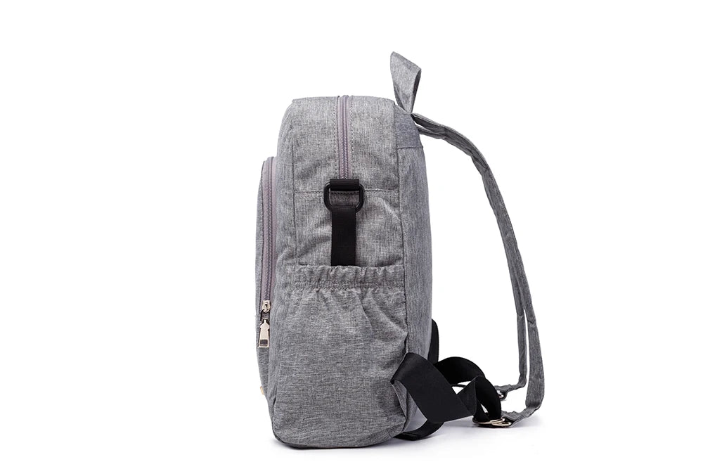 Soboba Solid Diaper Bag Fashion Waterproof Multi-functional Diaper Backpack Nursing Changing Bag for Baby Large Stylish Bag