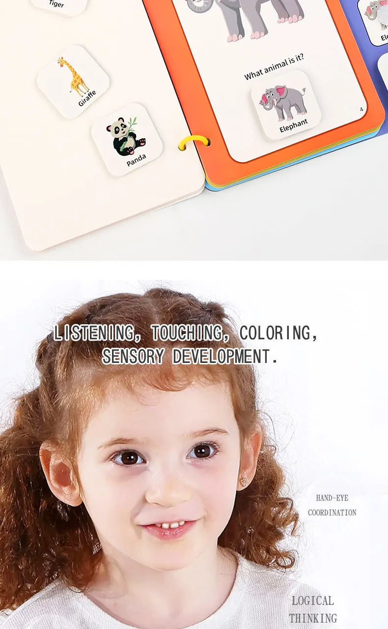 Montessori Busy Book with Stickers – My First Learning Activity Book