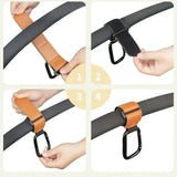 1/2pcs Baby Stroller Hooks Portable Infant Carriage Hook Multifunctional Leather Aluminum Alloy Hook Stroller Accessories