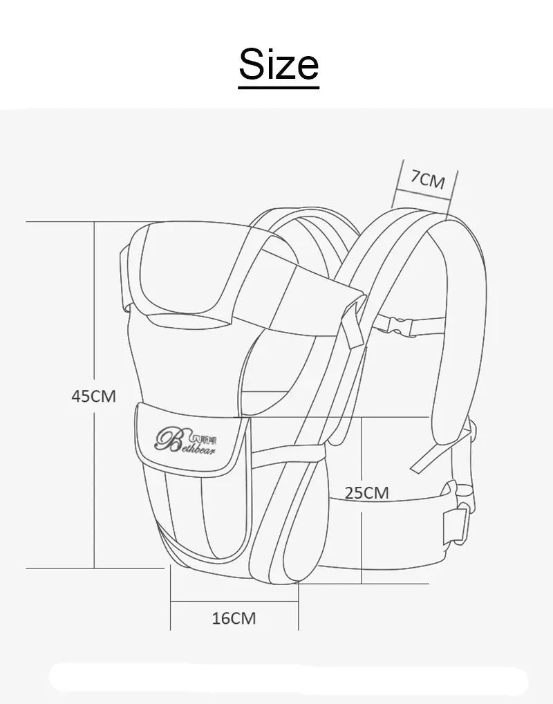 4-in-1 Ergonomic Baby Carrier – Adjustable Newborn to Toddler Sling
