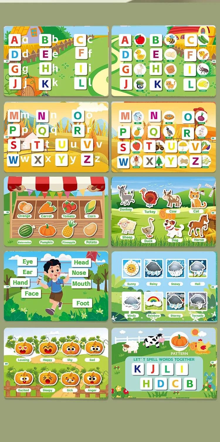 Montessori Busy Book for Toddlers – Reusable Matching Activity Toy