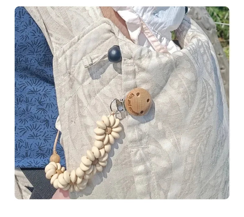 Baby Pacifier Clip Flower Soother Clip Handmade Silicone Dummy Nipple Holder Clip Newborn Essentional Teething Toys