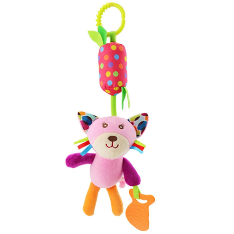 Baby Hanging Toys for 0 3 6 12 Months Rainbow Activity Plush Animal Stroller Toy for Baby Car Seat Crib Travel Sensory Baby Toy