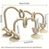 Baby puzzle winding beads toys silicone grinding visual toys for children can gnaw early education winding beads sucker toys