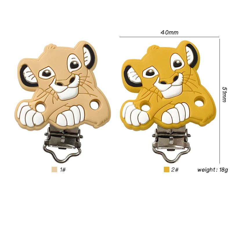 1/3/10pcs The Lion King Silicone Pacifier Clip Pacifier Chain Holder Soother Nursing Clips BPA Free Pacifier Chain Accessories