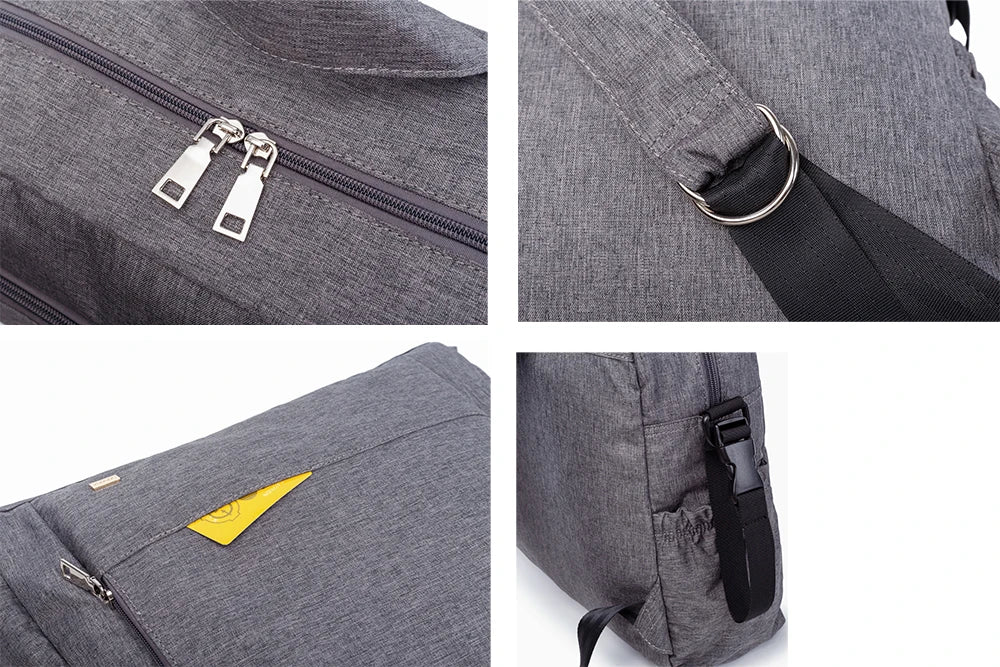 Soboba Solid Diaper Bag Fashion Waterproof Multi-functional Diaper Backpack Nursing Changing Bag for Baby Large Stylish Bag