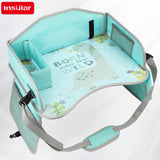 Vehicle-mounted Painting Board Waterproof Child Travel Tray for Car Seat Portable Safety Seat Storage Mesh Pocket Large Capacity